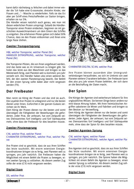 Das Regelheft v2.92 zu Universum V - Chronator