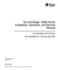 Sun StorEdge 3000 Family Installation, Operation, and Service Manual
