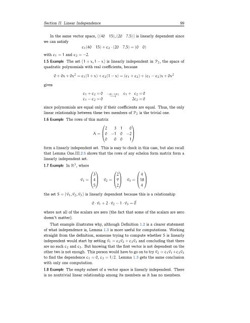 Linear Algebra