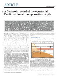A Cenozoic record of the equatorial Pacific carbonate compensation ...