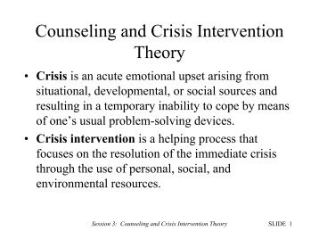 Counseling and Crisis Intervention Theory - Jane Doe Inc.