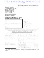 Monthly Fee Statement of Thompson Coburn LLP ... - Patriot Coal
