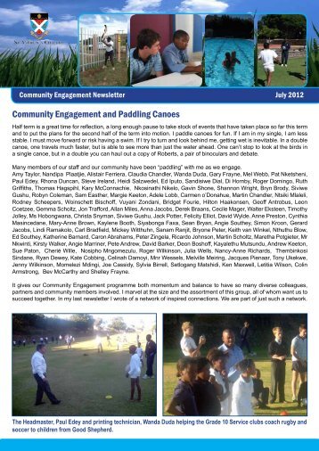 Community Engagement Newsletter July 2012