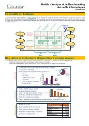 Benchmarking et pilotage des coÃ»ts informatiques â CIGREF â 2009