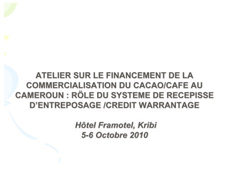 disposant dÃƒÂ©jÃƒÂ  de magasins ÃƒÂ  Douala ( TELCAR, CAMACO, UTI