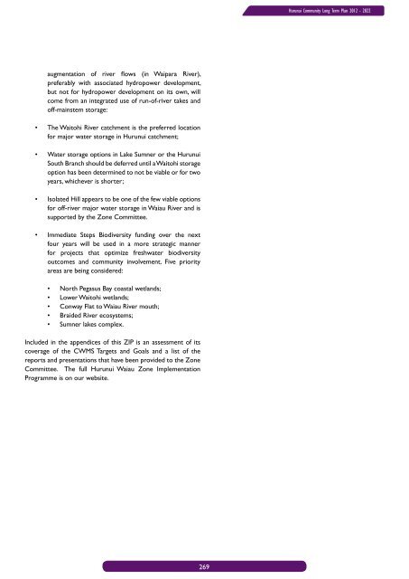 Draft Long Term Plan 2012-2022 - Hurunui District Council