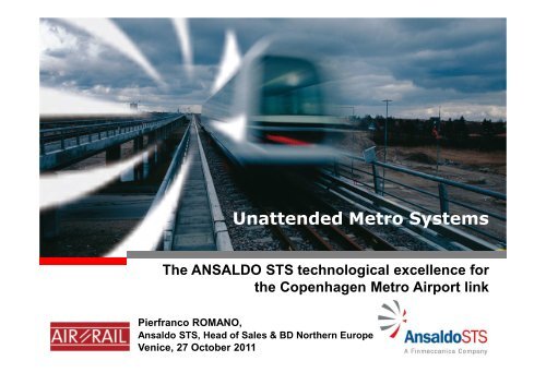 Unattended Metro Systems - Data Interchange for Air-Rail Managers