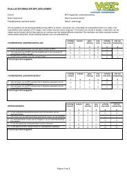 EVALUATIEFORMULIER BPV DEELNEMER - VOC