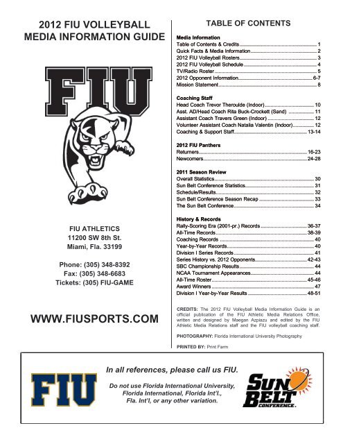 Volleyball Florida International Athletics Volleyball Florida International Athletics