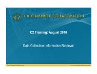 Information Retrieval - The Campbell Collaboration