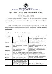 Procedura tesi On Line - UniversitÃ  degli Studi di Catania