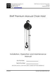 RMP Premium Manual Chain Hoist - J. Herbert Corporation