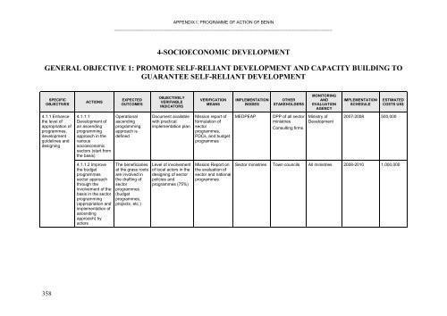 Benin report - Institut Africain de la Gouvernance