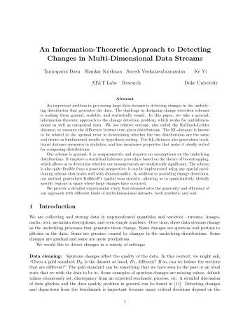 An Information-Theoretic Approach to Detecting Changes in Multi ...