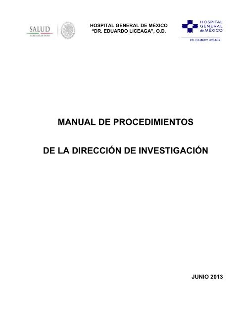 manual de procedimientos de la dirección de investigación