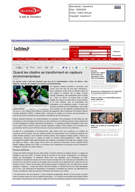 Revue de presse Futur en Seine 2009 - Archive - Cap Digital