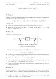 Problem Solving in Class, Set # 4 Problem 1 Problem ... - licos - EPFL