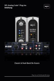 Anleitung Classic & Dual-Band De-Essers - Plugin Alliance