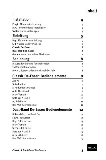 Anleitung Classic & Dual-Band De-Essers - Plugin Alliance