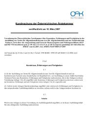 Verordnung - Allgemeiner Teil - Ãsterreichische Ãrztekammer