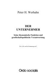 Peter H. Werhahn DER UNTERNEHMER - Ordo Socialis