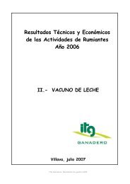 Resultados Vacuno de Leche 2006 - ITG Ganadero