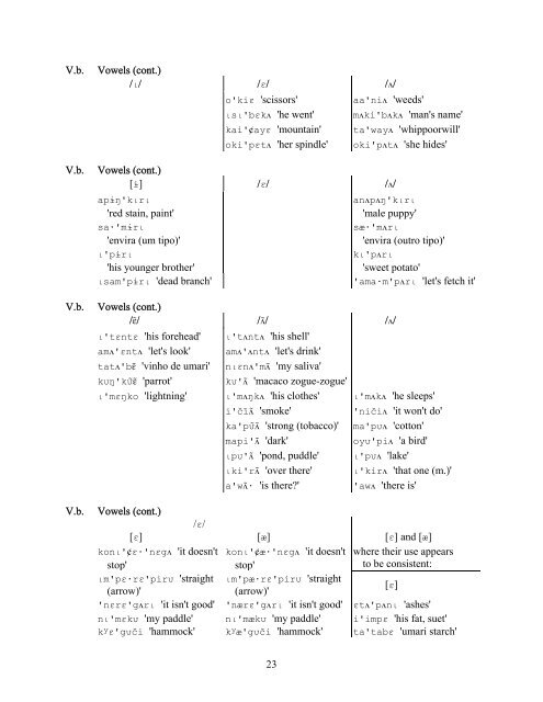 A Phonemic Analysis of the ApurinÃ£ Language