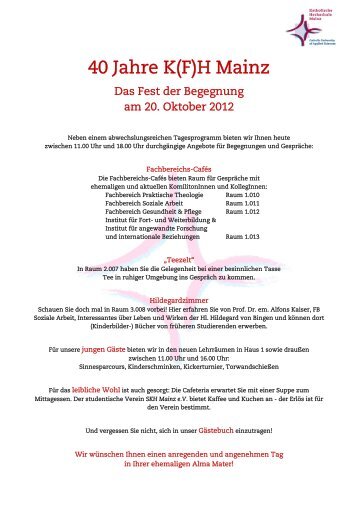 Programm - Katholische Hochschule Mainz