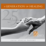 a generation of healing - Unity Health Care