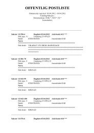 Postliste - Del II - SÃ¸ndre Land kommune