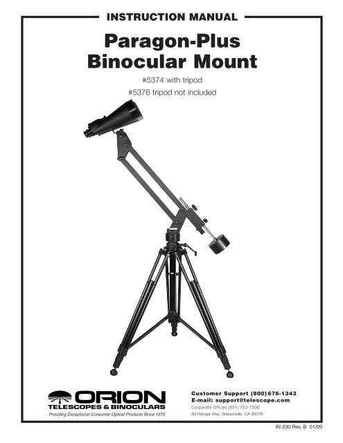 Paragon-Plus Binocular Mount