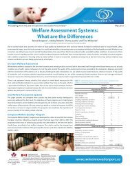 Welfare Assessment Systems:What are the Differences? - Ontario Pork