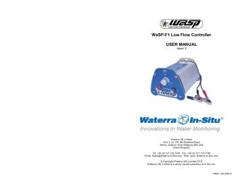 TM07 - WaSP-F1 12V Low Flow Pump Controller ... - Waterra-In-Situ