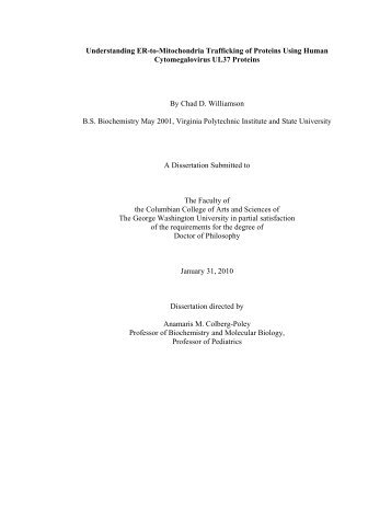 Understanding ER-to-Mitochondria Trafficking of Proteins Using ...