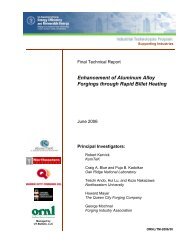 Enhancement of Aluminum Alloy Forgings through Rapid Billet ...