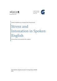 Stress and Intonation in Spoken English