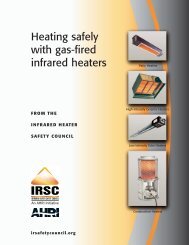 Heating safely with gas-fired infrared heaters - AHRI
