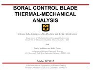 boral control blade thermal-mechanical analysis - University of ...