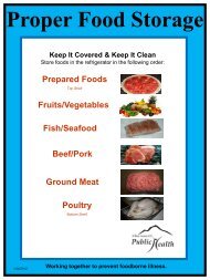 Food Safety Flyers - El Paso County Public Health