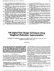 FIR Digital Filter Design Techniques Using Weighted Chebyshev ...