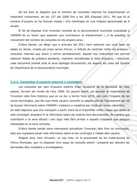 MemÃ²ria anual 2011 PDF - Ajuntament de Sant Pol de Mar