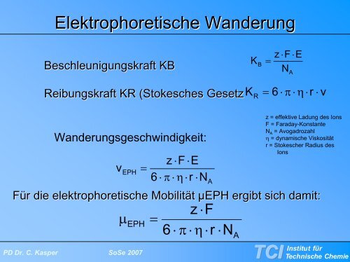 Kapillarelektrophorese - TCI @ Uni-Hannover.de