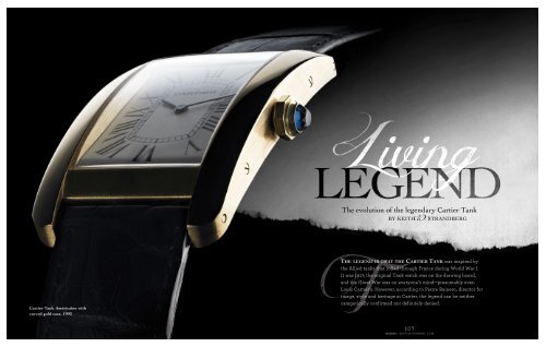 Watch Journal Living Legend -- Cartier Tank - Keith Strandberg