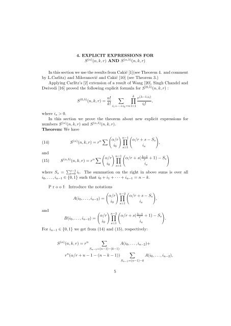 ON GENERALIZED STIRLING NUMBERS AND POLYNOMIALS