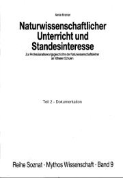 Naturwissenschaftlicher Unterricht und Standesinteresse