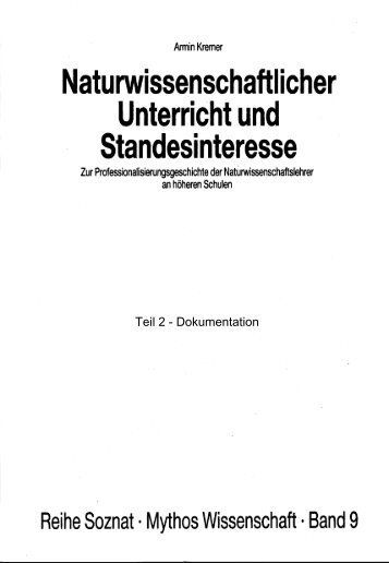 Naturwissenschaftlicher Unterricht und Standesinteresse