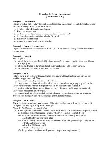 Constitution of Rotary International