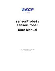 AKCP sensorProbe (SP2/SP8) Manual - Openxtra