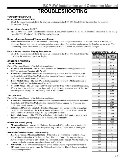 BCP-8 Hydronic Manual - Weil-McLain