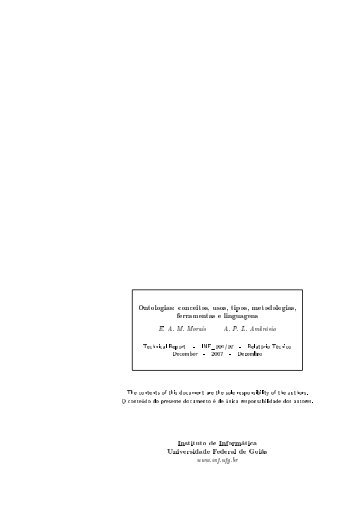 Ontologias: conceitos, usos, tipos, metodologias, ferramentas e ...